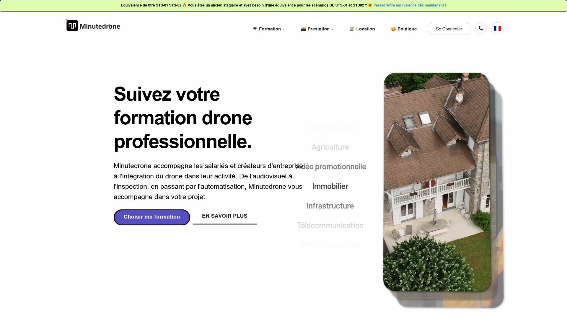 Screenshot of minutedrone.com